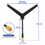 1.8GHz Y Type UAV Antenna with SMA Connector | High Gain Omnidirectional Drone Antenna
