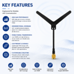 1.8GHz Y Type UAV Antenna with SMA Connector | High Gain Omnidirectional Drone Antenna