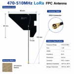470–510MHz LoRa FPC Antenna with IPEX Connector