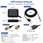 GPS Active Antenna with SMA Connector | High Gain GNSS Vehicle Navigation Antenna