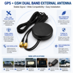 GPS + GSM Dual Band External Antenna with SMA Connector for Vehicle Tracking Systems