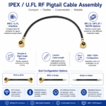 IPEX / U.FL RF Pigtail Cable Assembly with Custom Cable and Connector Options