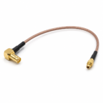 Miniature RF Coaxial Cable Assembly with Right-Angle Connector
