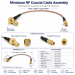 Miniature RF Coaxial Cable Assembly with Right-Angle Connector
