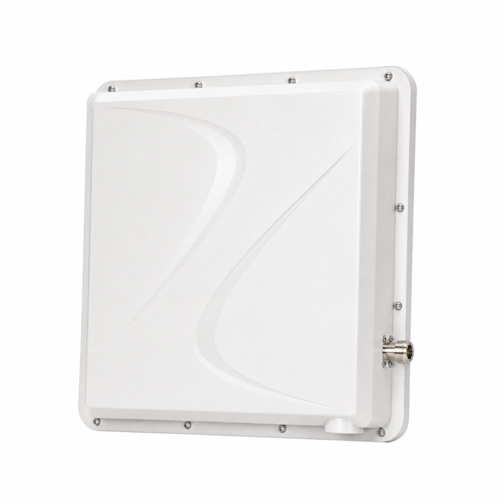 PC12 12dBi UHF RFID Panel Antenna 868MHz / 902–928MHz Circular Polarization