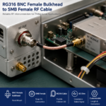 RG316 BNC Female Bulkhead to SMB Female RF Coaxial Cable