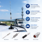 SG-M507 Mobile Vehicle Antenna Long Whip Loading Coil Communication Antenna