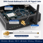 SMA Female Bulkhead to U.FL RF Pigtail Cable | DC–6GHz 50 Ohm