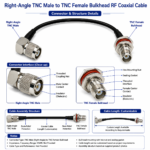 Right-Angle TNC Male to TNC Female Bulkhead RF Coaxial Cable